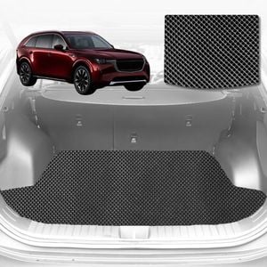 6D Diamond Car Boot Mat for All-new Mazda CX-90 2024-Current-5 Seater-Cargo Mat-Black-Outback GT