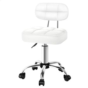 ALFORDSON Salon Stool Backrest Swivel White