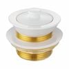 Kinetic 40mm White Gloss Brass Bath Waste