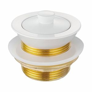 Kinetic 40mm White Gloss Brass Bath Waste