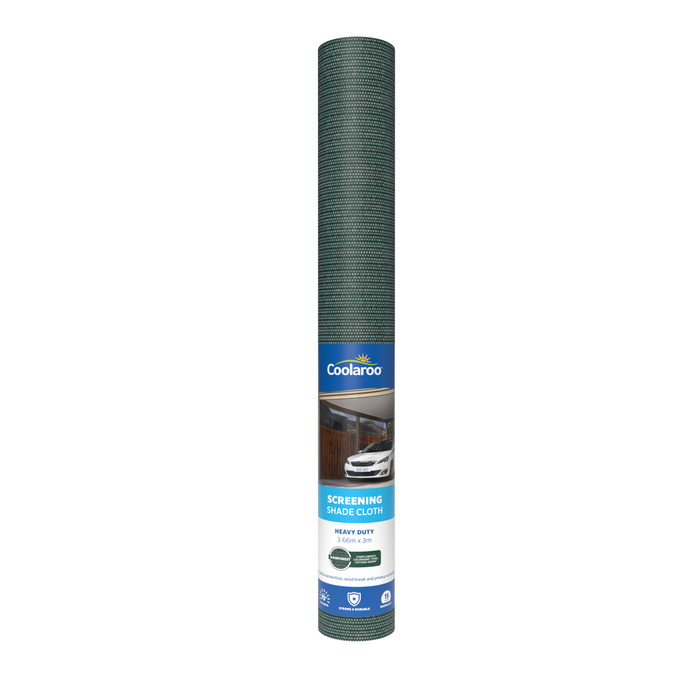 Coolaroo 3.66 x 3m Rainforest Heavy-Duty Screening Shade Cloth – 70%  UV Block