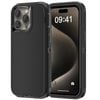 Rugged Case Shockproof Heavy Duty Cover - For Apple iPhone 15 Pro (Black)