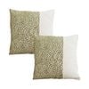 SOGA 2X 50cm Modern Two-Tone Textured Block Design Throw Pillow