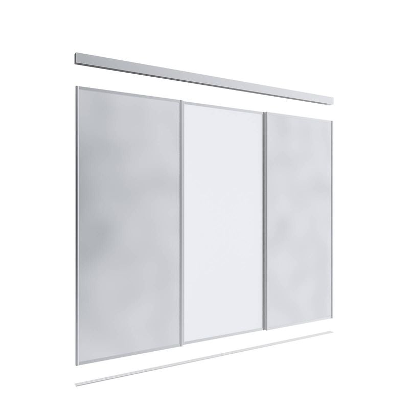 Lugna 2100 x 1801 - 2700mm 2 Mirror 1 Melamine 3 Door Combo Package