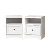 Oikiture 2pcs Bedside Tables Nightstand Hamptons Furniture