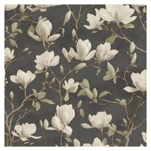 Petalina Charcoal Wallpaper, 36403