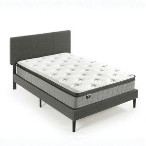 Zinus Single Package Set - Cambril Upholstered Bed Frame & 30cm Euro Pocket Spring Mattress Set