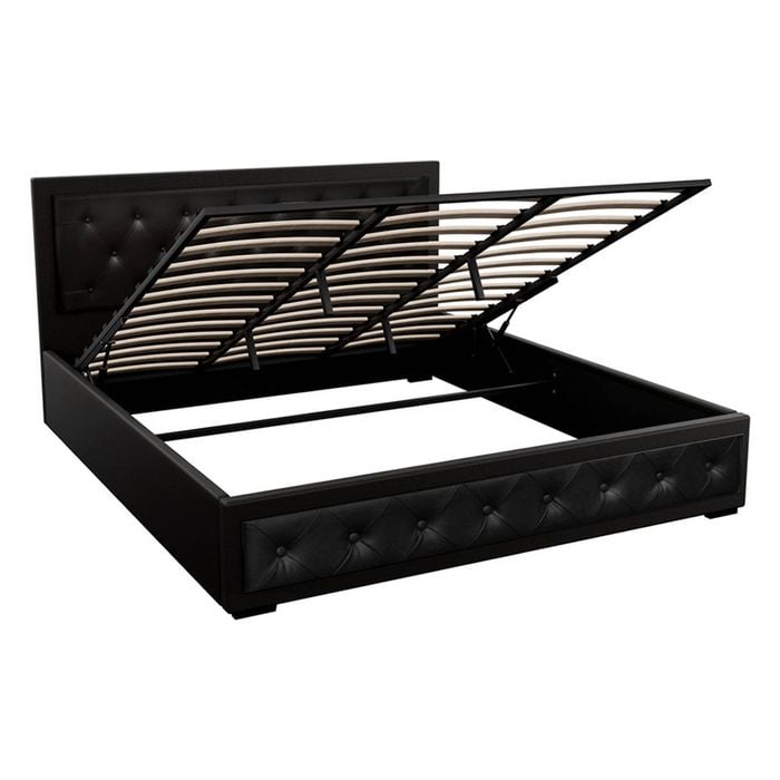 Artiss Bed Frame Gas Lift King Black