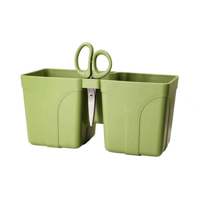 Green Herb Planter With Scissors Garden Decoration