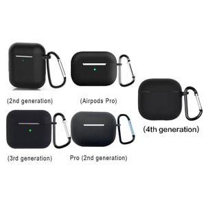 For Apple AirPods Silicone Case Protective Soft Cover Shell Key Chain