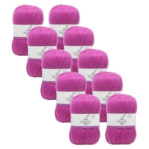 10x Malli Orchid Purple Blend Basic 100g Knitting Craft Yarn Acrylic/poly