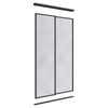 Lugna 2100 x 1200mm Black Mirror Wardrobe Double Sliding Doors