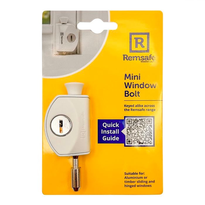 Remsafe White Mini Window And Door Bolt
