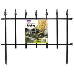 Jack 560 x 460mm Black Brunswick Spear Top Garden Edging
