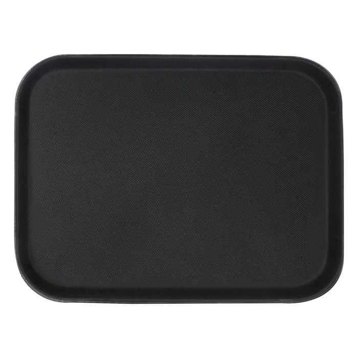 Argon Tableware Rectangular Serving Tray - 41 X 30.5cm - Reusable Non Slip Stackable Rubberized Food Drinks Platter Tray