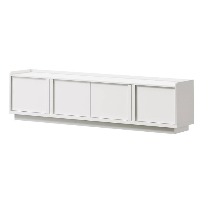 Oikiture 4 Door TV Cabinet 180cm Entertainment Unit White