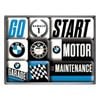 9pc Nostalgic Art BMW Motor 2.2/4.5cm Magnet Set Home Fridge/Refrigerator Decor