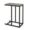 Costway 64cm C-shaped End Table Metal Frame Bedside Table