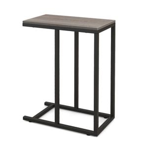 Costway 64cm C-shaped End Table Metal Frame Bedside Table