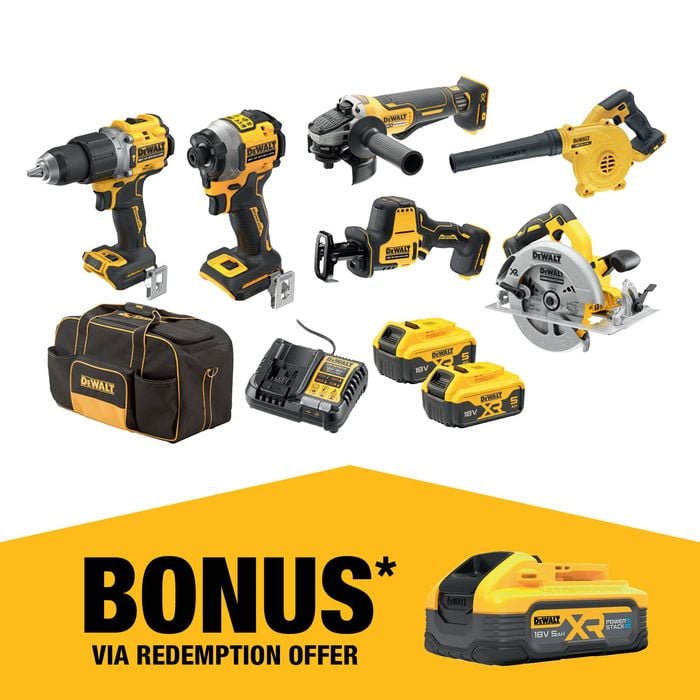 DeWALT 18V XR 5.0Ah 6 Piece Combo Kit DCZ601P2-XE