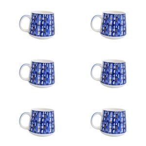 6PK LVD Ceramic Coffee Mug Santorini Home/Kitchen Drinkware 9cm Assorted