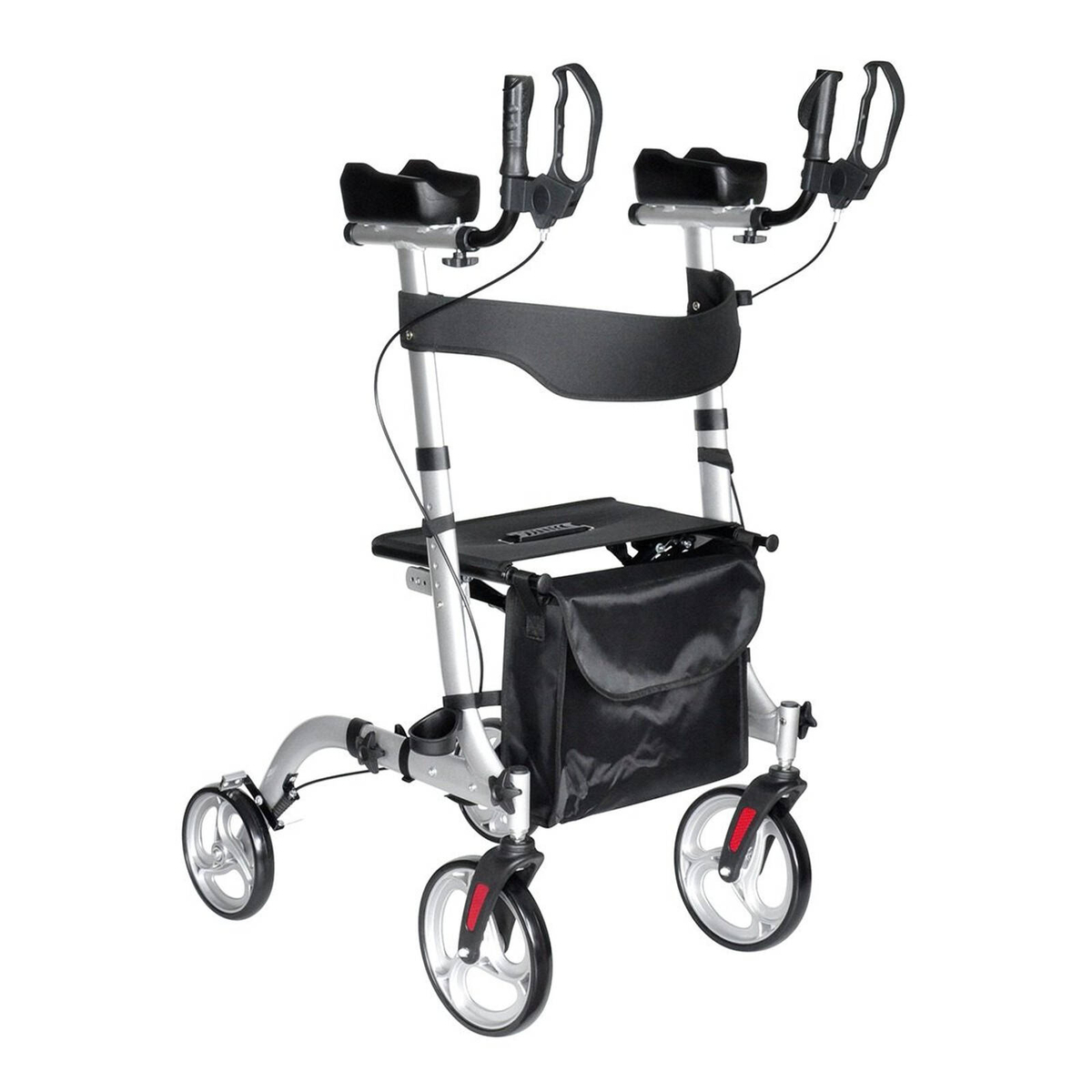 4wheel Rollator With Armrest Support Deluxe Folding Walking Frame For ...