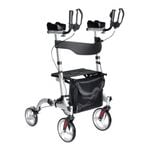 4wheel Rollator With Armrest Support Deluxe Folding Walking Frame For Elderly And Disability With 135 Kg Weight Capacity