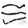 Ignite Exhausts Dump Pipe Back For Nissan Gu Patrol 4.2l Turbo Diesel Wagon 3" Inch / Hot Dog Black Aluminised Steel