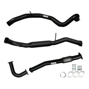 Ignite Exhausts Dump Pipe Back For Nissan Gu Patrol 4.2l Turbo Diesel Wagon 3" Inch / Hot Dog Black Aluminised Steel