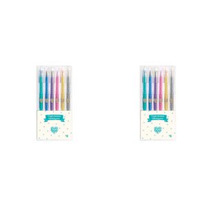 12pc Djeco Glitter Colourful Gel Pens Writing/drawing Kit Kids/children 3y+