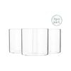 Argon Tableware 3 Piece Minimalistic Storage Jar Set - Round Scandinavian Style Versatile Glass Canister - 550ml