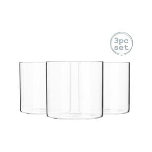 Argon Tableware 3 Piece Minimalistic Storage Jar Set - Round Scandinavian Style Versatile Glass Canister - 550ml