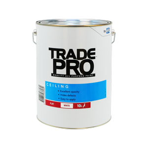 PPG Paints 10L White Flat TradePro Interior Ceiling