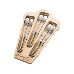 6pc. Ice Cream/Dessert Spoon Set - Light Horn