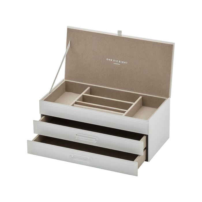 One Six Eight London Gabriella White Large Jewellery Box