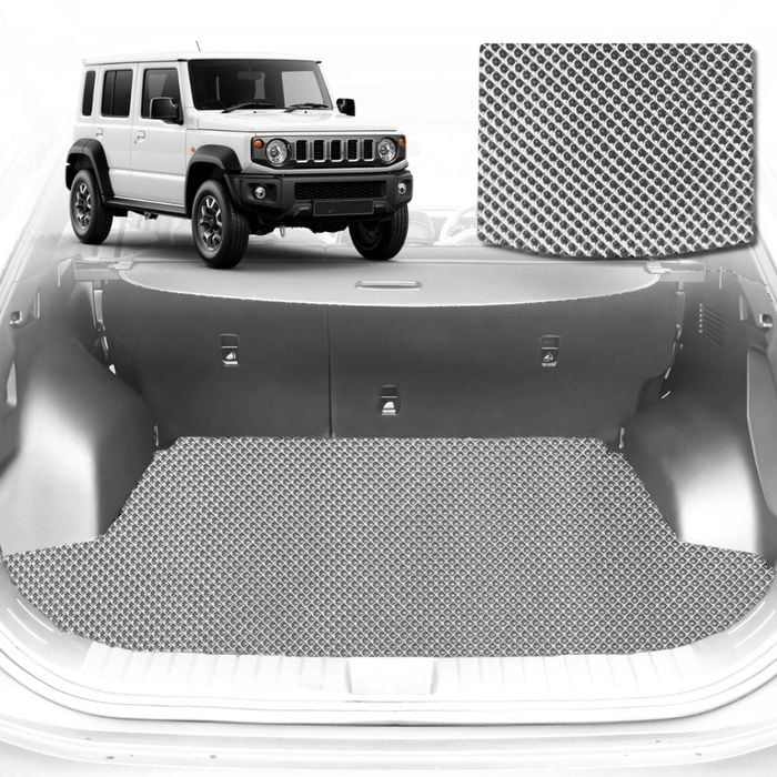 6D Diamond Car Boot Mat for All-new Suzuki Jimny XL Auto 2023-Current-Cargo Mat-Grey-Outback GT