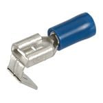 Narva 4 / 6.3 x 0.8mm 1/4" Blue Double Crimped Flared Vinyl Insulated 2-Way Male/Female Piggy-Back Connector - 10 Pack