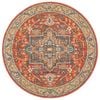 The Rug Connection Heritage 850 Rust 150x150cm - Small Round Transitional Pet Friendly Indoor Rug