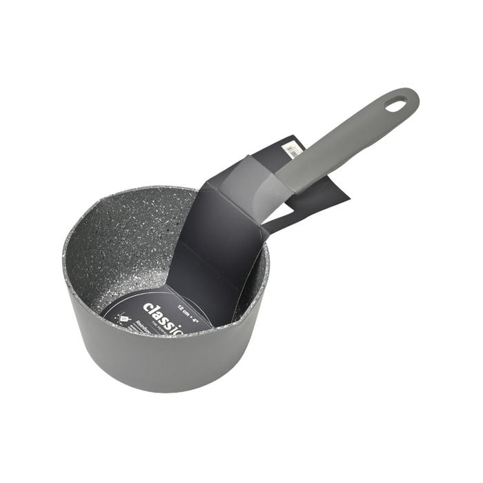 Classica Diamond Stone Non Stick Mini Milk Pan 12cm - Grey