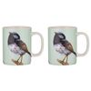 2pk Ashdene New Bone China 350ml Modern Birds Wren Mug