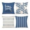Catzon 4 Pcs Modern Throw Pillow Covers Geometric Flower Pattern for Couch