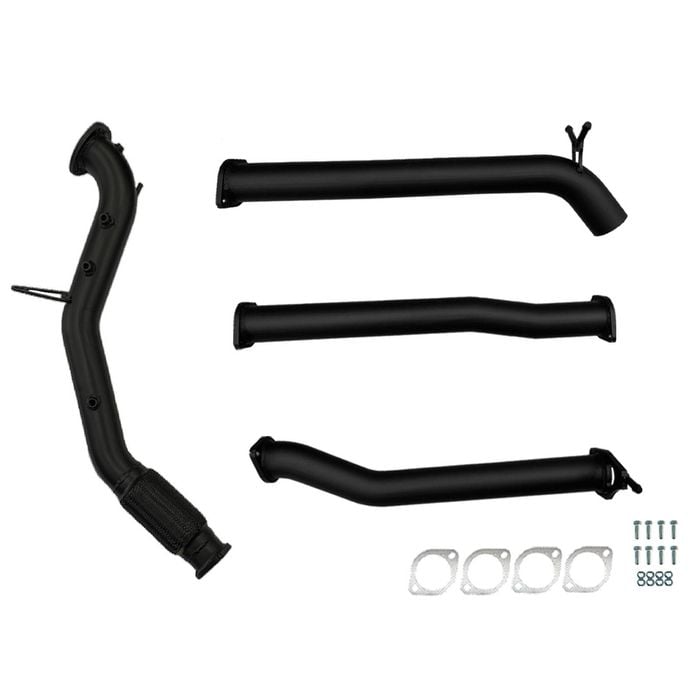Ignite Exhausts Turbo Back For Ford Ranger Px2/px3 3.2l No Cat & Diff Dump Pipe Black Aluminised Steel