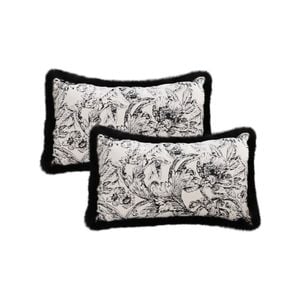 SOGA 2X 30cm Victorian Rose Embroidered Throw Pillow