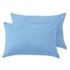 LINENOVA 2PCS 100% Cotton Pillow Cases Slip Cover Pillowcase - Light Blue King