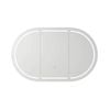 Attica Bentwood 1200mm Matte White Oval LED Shaving Cabinet with Powerpoint