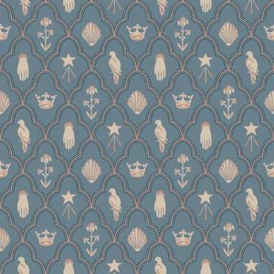 Wallpaper Trader Turtledove Barn Wallpaper Roll 10.05m X 53cm, Indigo