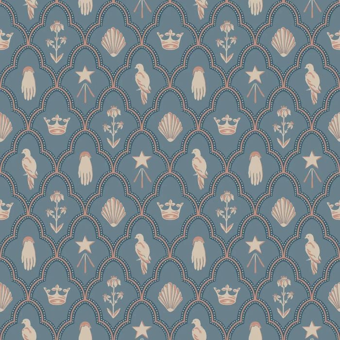 Wallpaper Trader Turtledove Barn Wallpaper Roll 10.05m X 53cm, Indigo