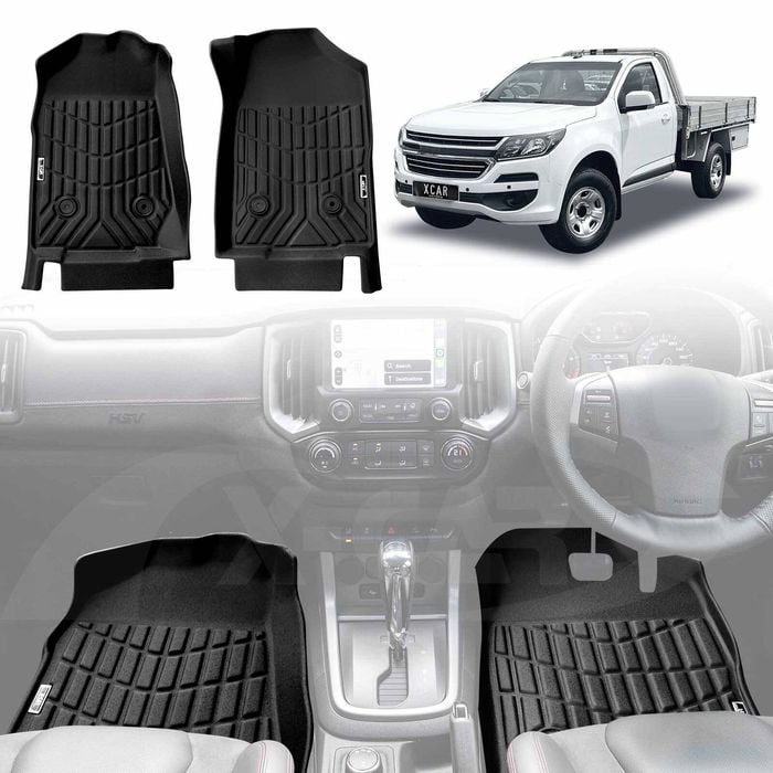 3D Floor Mats for Holden Colorado Single Cab 2012-2020 All-Weather Heavy Duty Carpet Liners Set