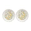 2pk Lvd Vintage Lemon Ceramic Kitchen Dinner Plate Home Decor 23.5x23.5x2.5cm