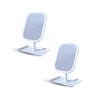 SOGA 26cm White Squared Smart LED Makeup Bedroom Table Vanity Mirror Tricolor